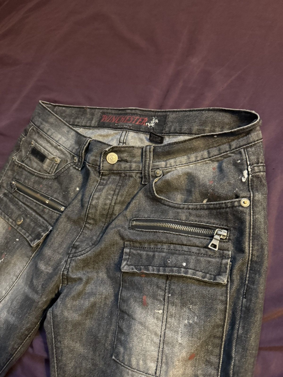 Winchester Winchester jeans mens 34 black and red Size US 34 / EU 50 - 2 Thumbnail