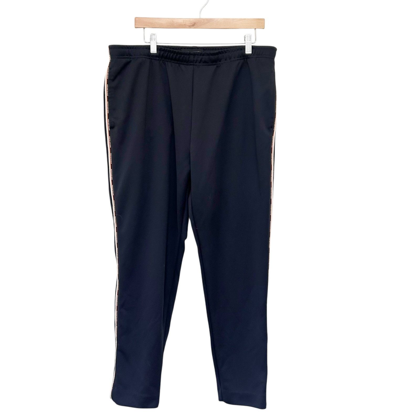 Scotch & Soda Scotch & Soda Black Pants Logo Tape Trim Sz XXL Size 42" / US 20 - 1 Thumbnail