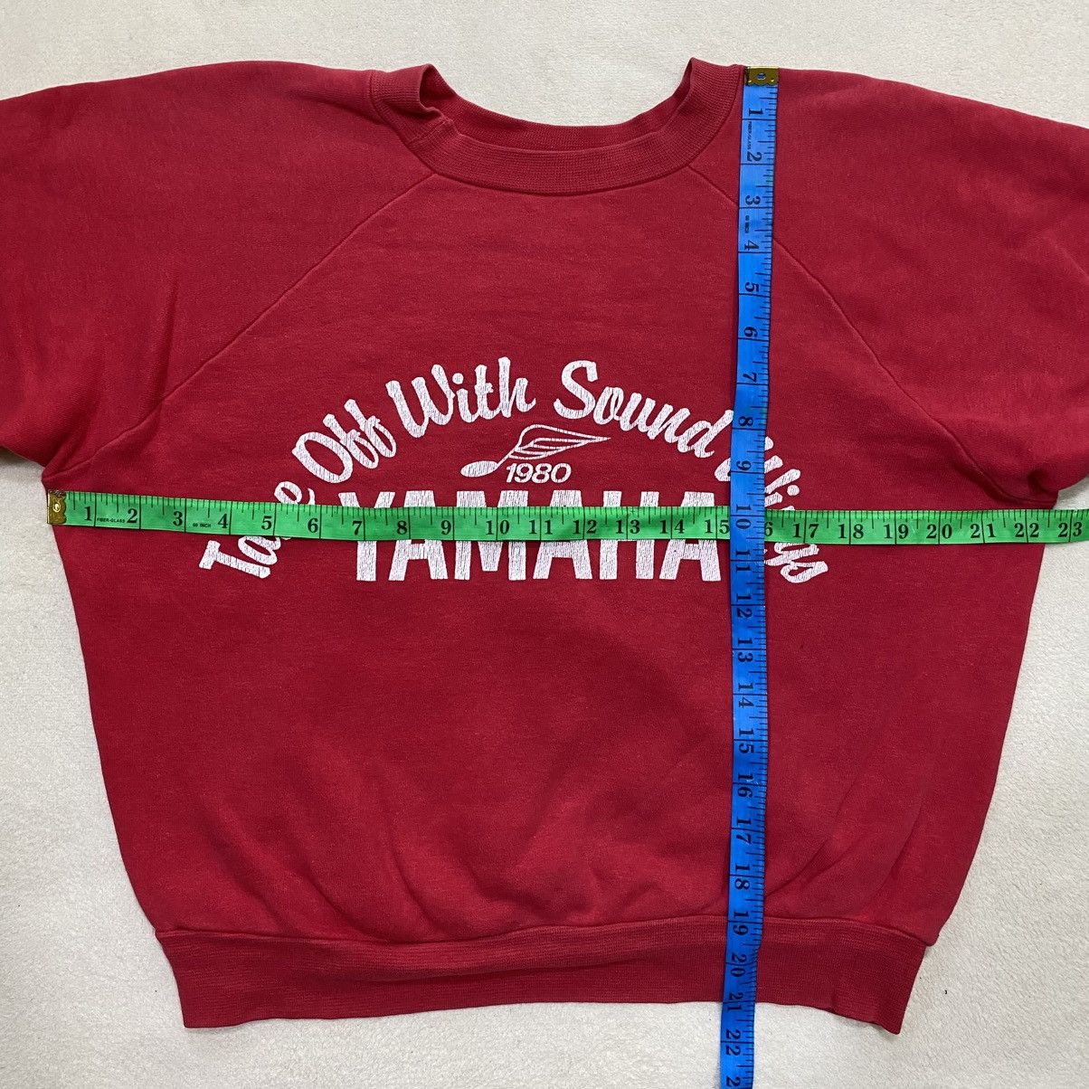 Japanese Brand × Vintage × Yamaha Vintage 1980 YAMAHA Cropped Sweatshirt Size US M / EU 48-50 / 2 - 6 Thumbnail