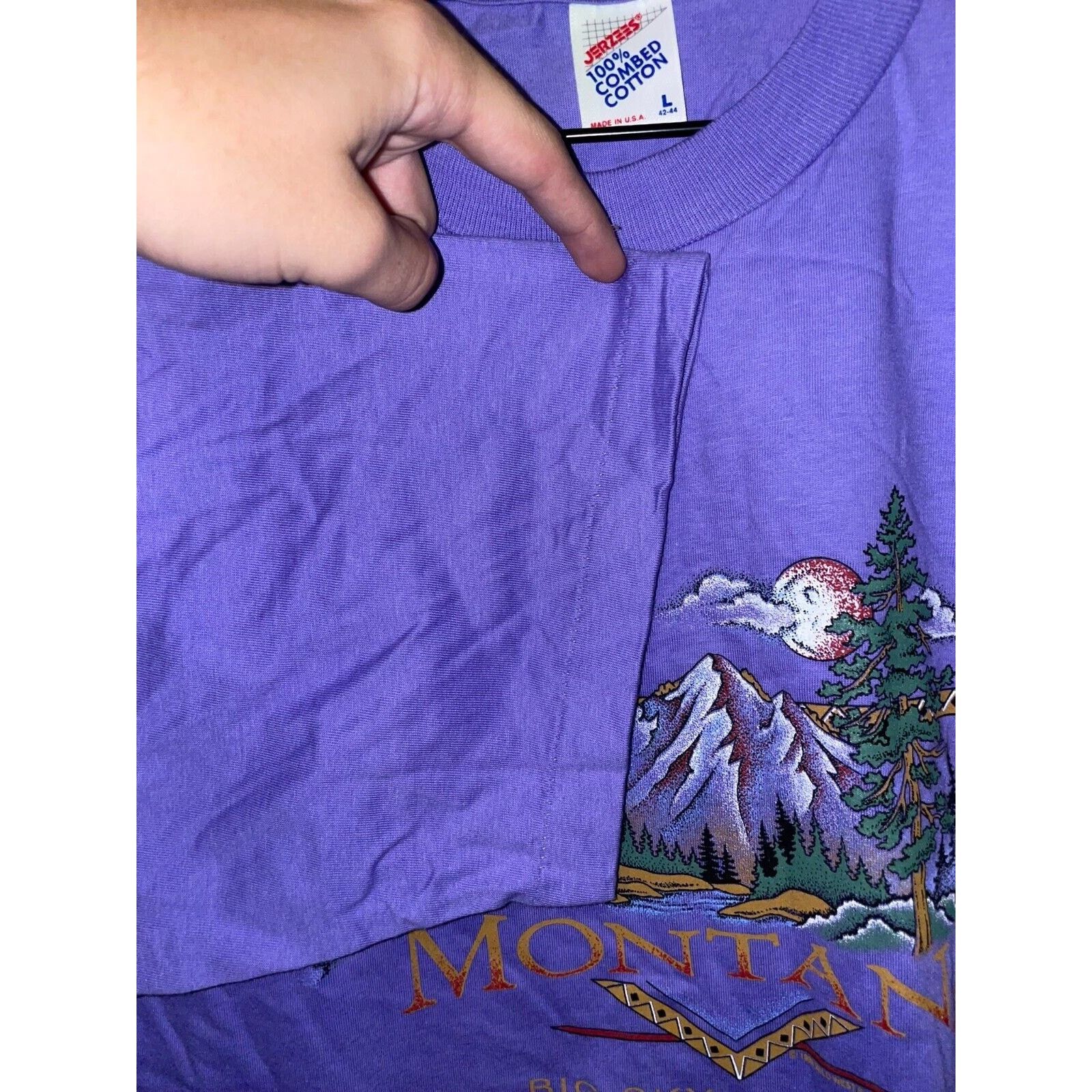 Jerzees Vintage Jerzees Montana Shirt Big Sky Country Tee VTG 90s L Size US L / EU 52-54 / 3 - 8 Thumbnail