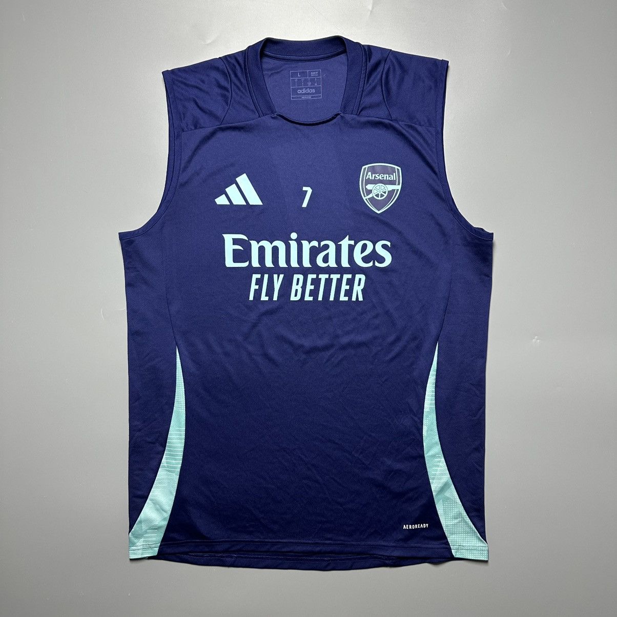 Adidas ARSENAL ADIDAS 2024/2025 FOOTBALL TRAINING TANK TOP #7 SAKA Size US L / EU 52-54 / 3 - 1 Thumbnail