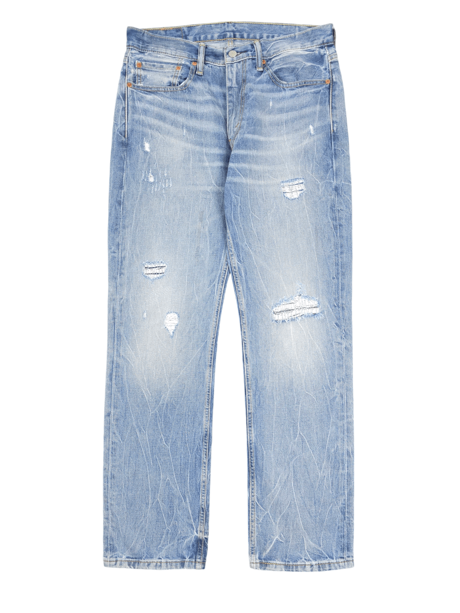 Levi's × Vintage 💎 33/32 Levi's 514 Vintage 90's Ripped Jeans 501 Straight Size US 33 - 1 Thumbnail