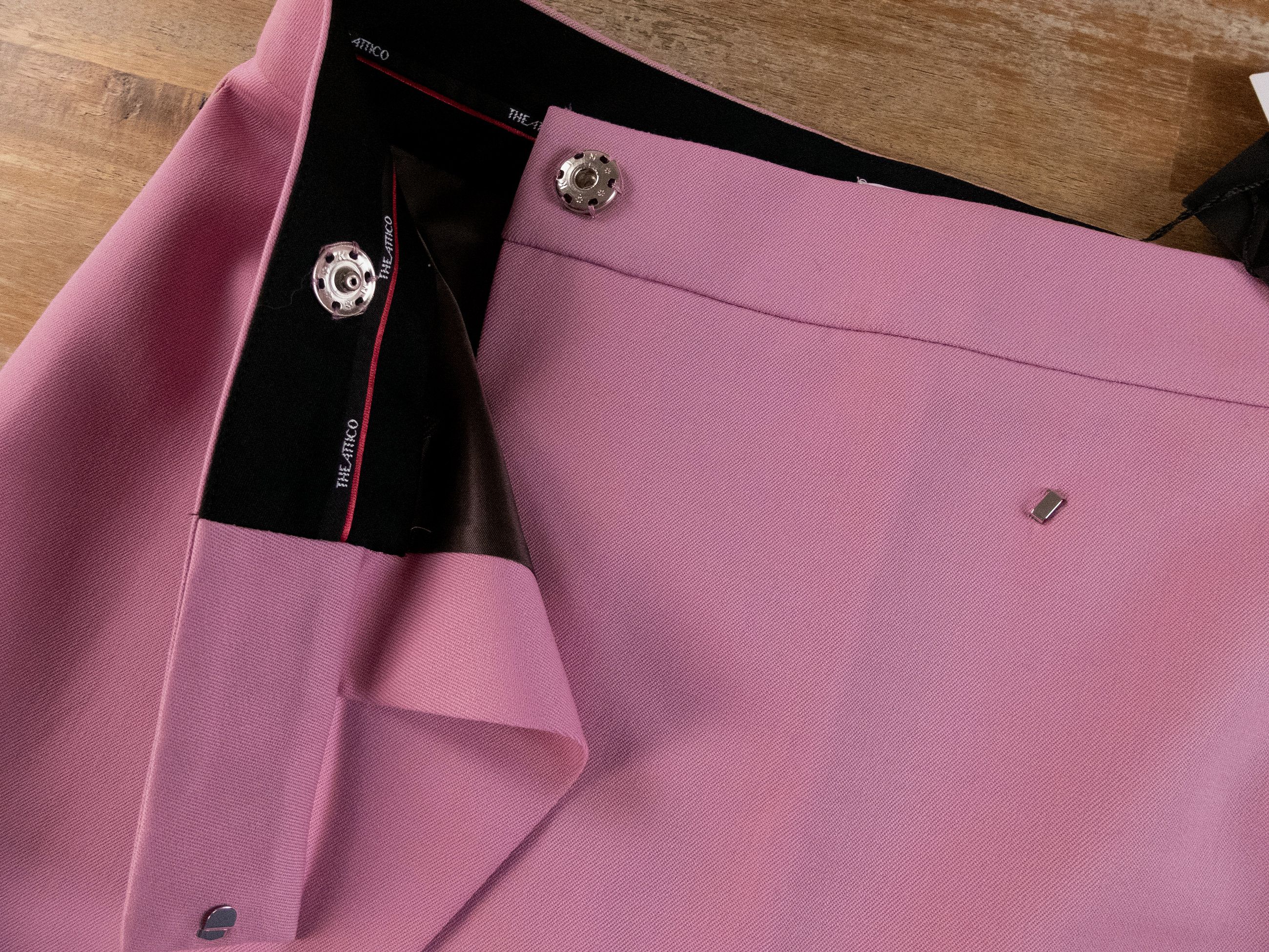 The Attico THE ATTICO orchid haze pink wool mini envelope skirt 6 / 42 Size 28" / US 6 / IT 42 - 9 Thumbnail