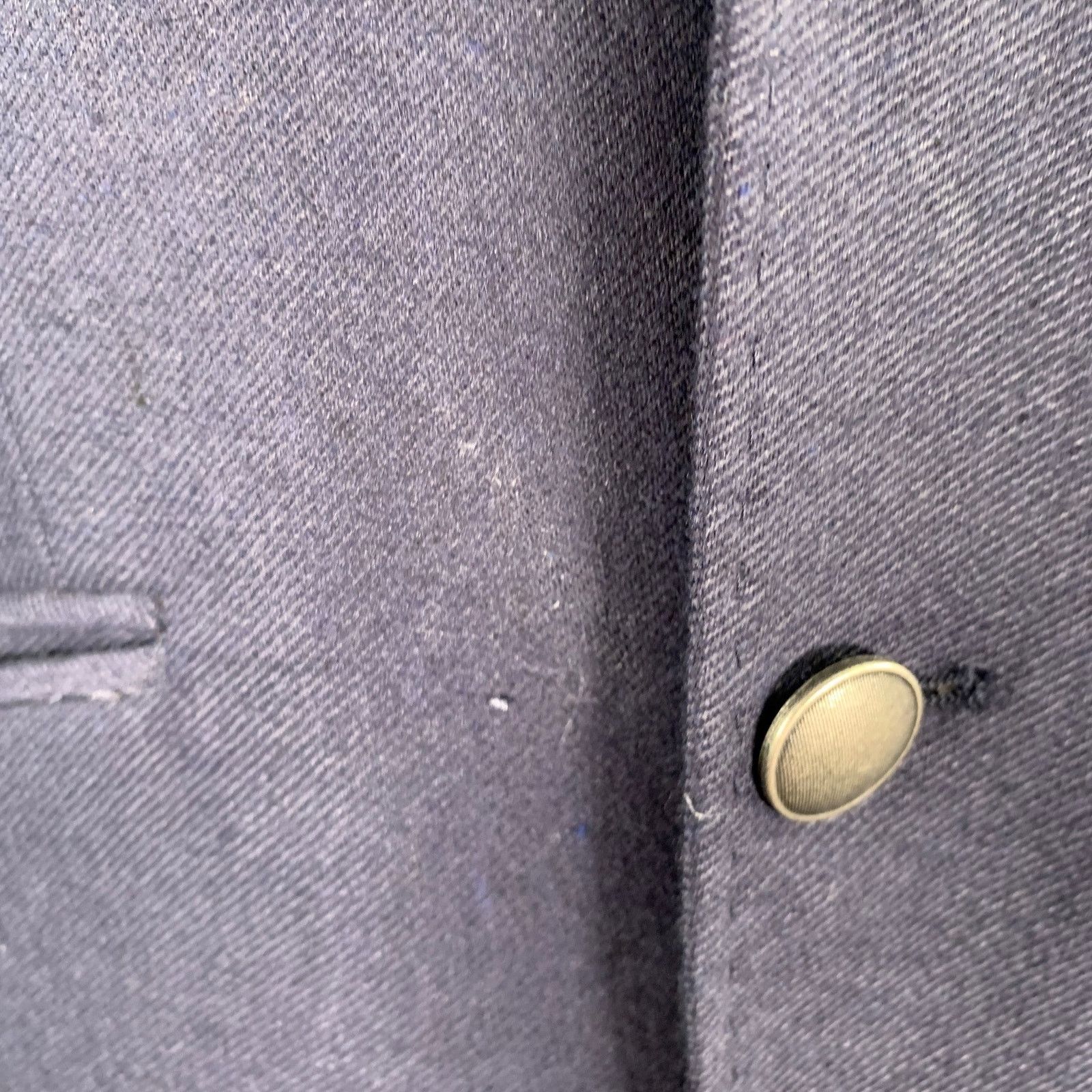 Other Size 38 Navy Twill Wool Blend Notch Lapel Sport Coat Size 38R - 7 Thumbnail