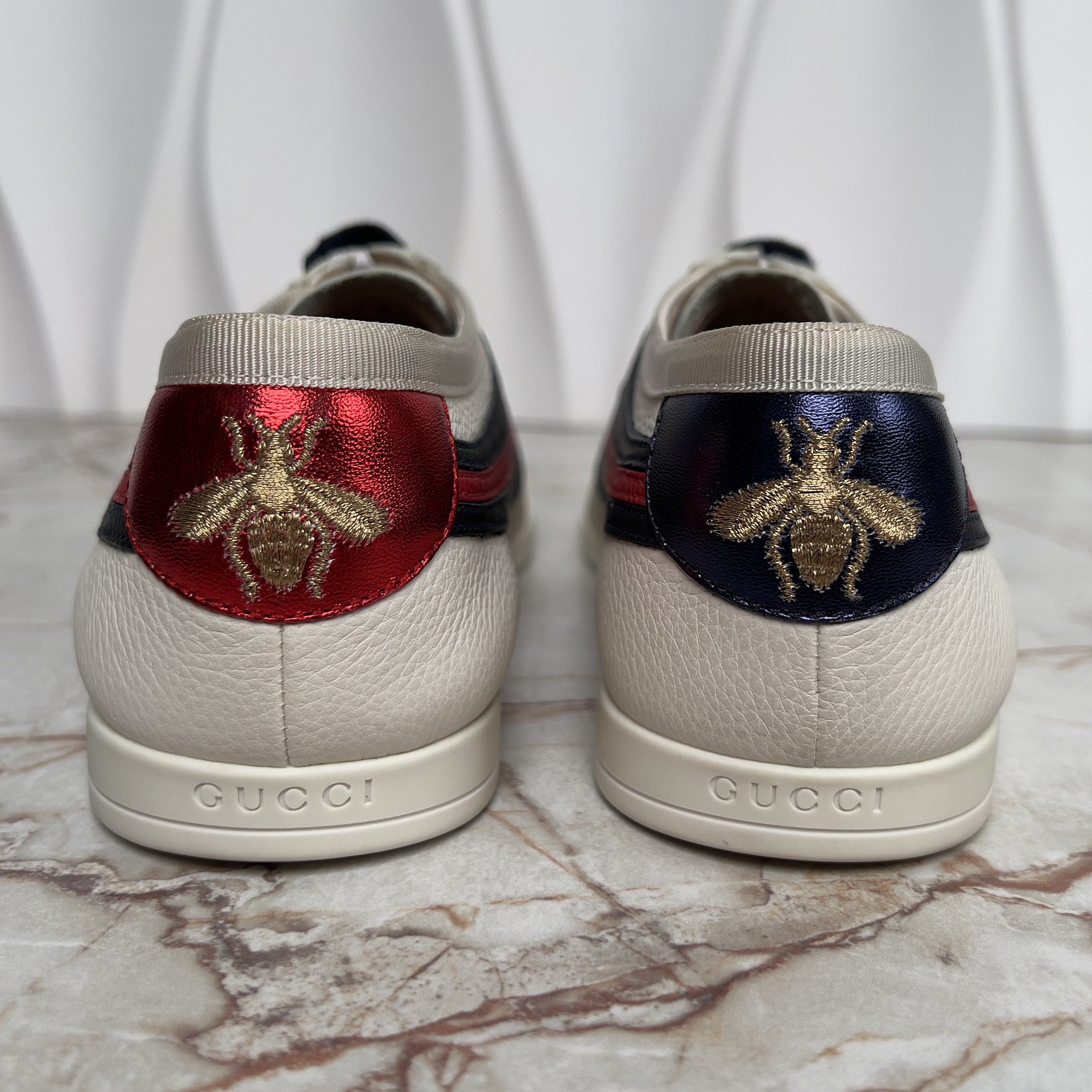 Gucci Falacer Hebron Web Bee Embroidery Sneakers Leather Size US 7.5 / EU 40-41 - 7 Thumbnail
