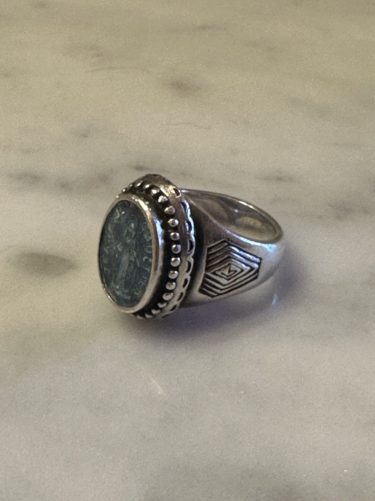 Jean Paul Gaultier × Vintage Mary Ring Silver Blue | Grailed