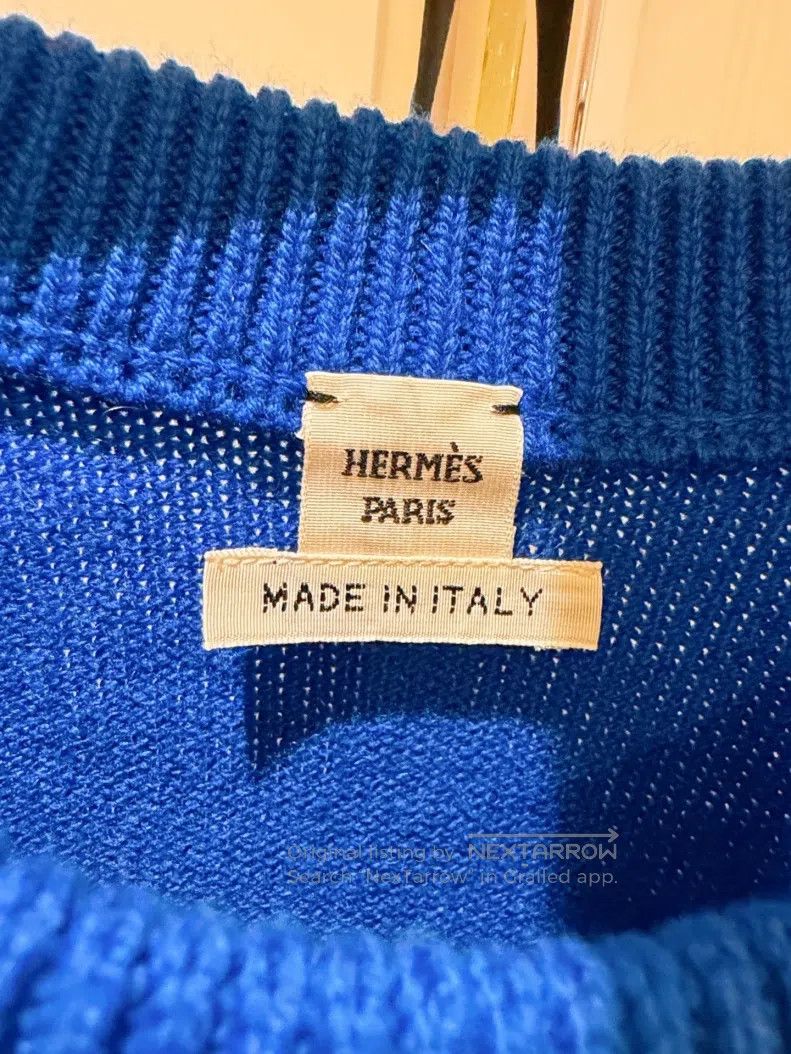 Hermes Hermes Deep Sea Blue Pig Nose Ice Cream Cashmere Short Sle Size XS / US 0-2 / IT 36-38 - 7 Thumbnail