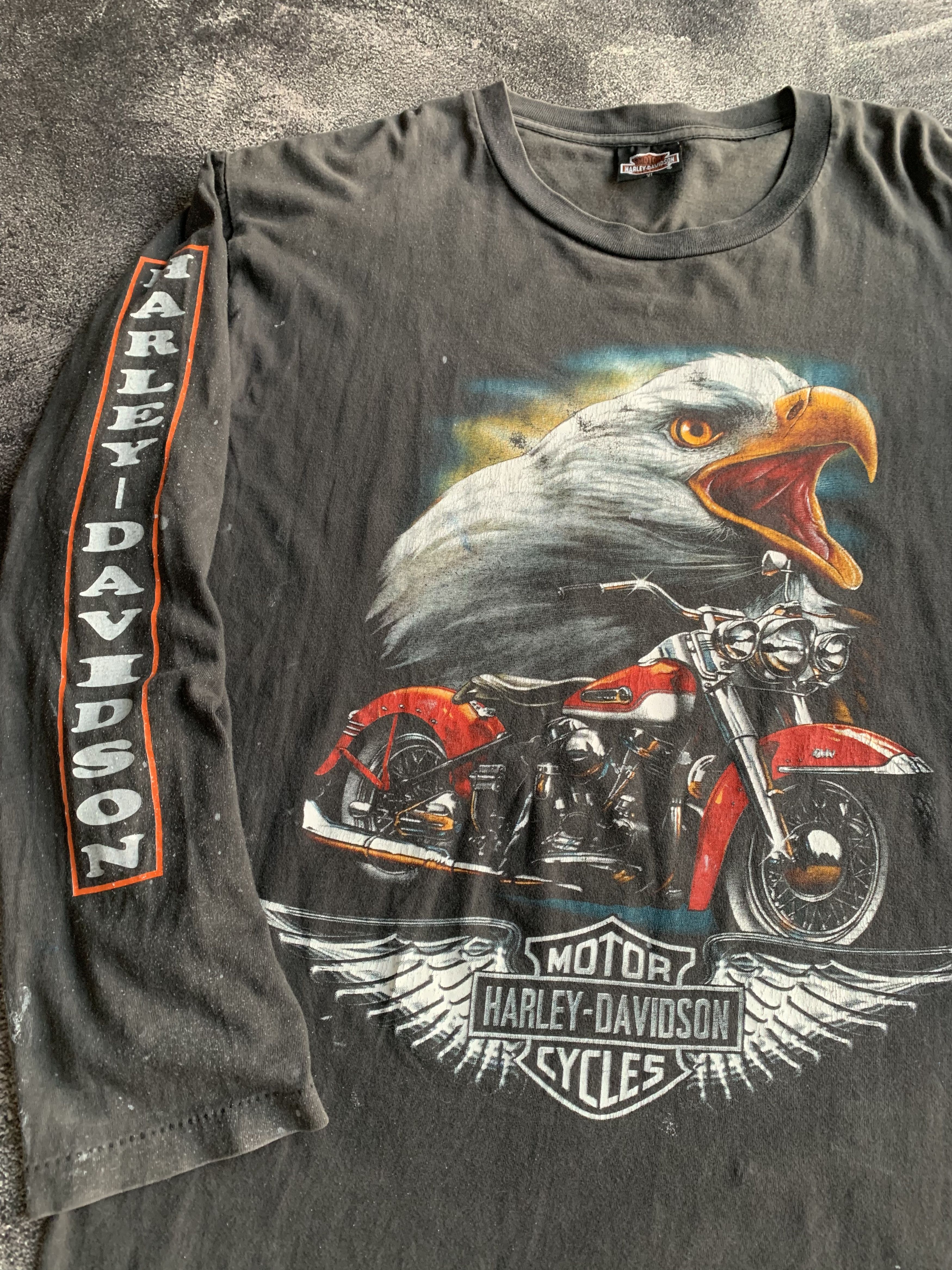 Harley Davidson 💎 Vintage Long Sleeve Harley Davidson Tee Size US XL / EU 56 / 4 - 3 Thumbnail