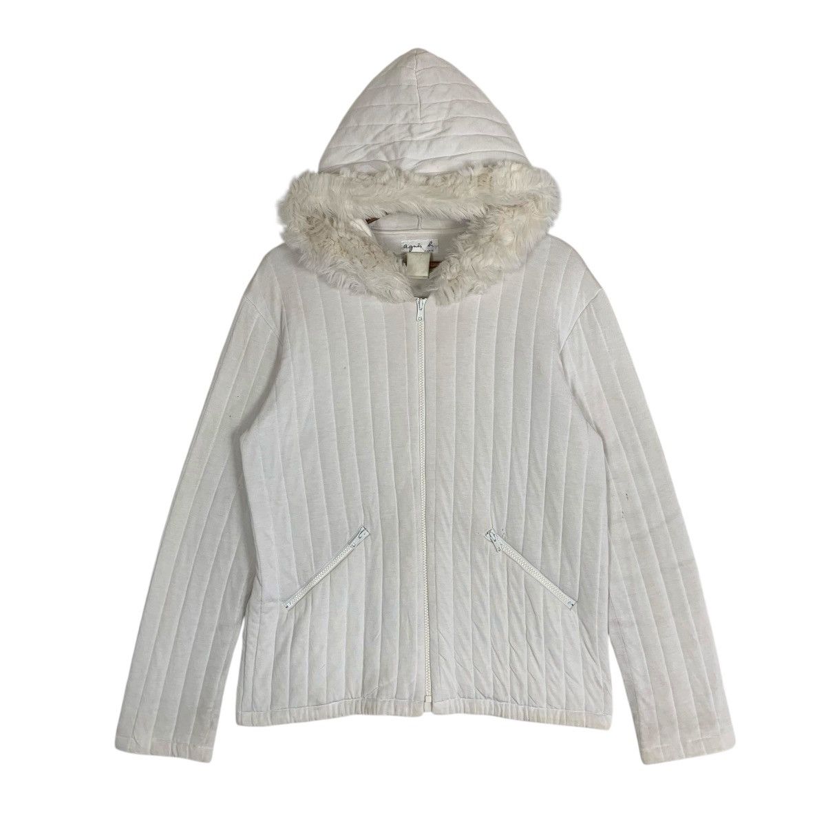 Designer × Vintage × agnes b. Vintage Distressed Agnes B Designer Luxury Pullover Hoodie Size S / US 4 / IT 40 - 2 Thumbnail