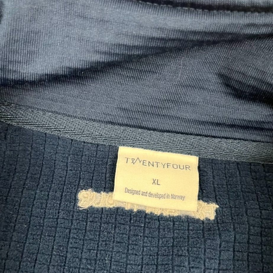 Vintage TwentyFour Norway Pullover Jacket Adult Mens XL Blue Fleece Lined 1/2 Zip Active Outdoor Sports Regular Long Sleeve Solid Size US XL / EU 56 / 4 - 2 Thumbnail