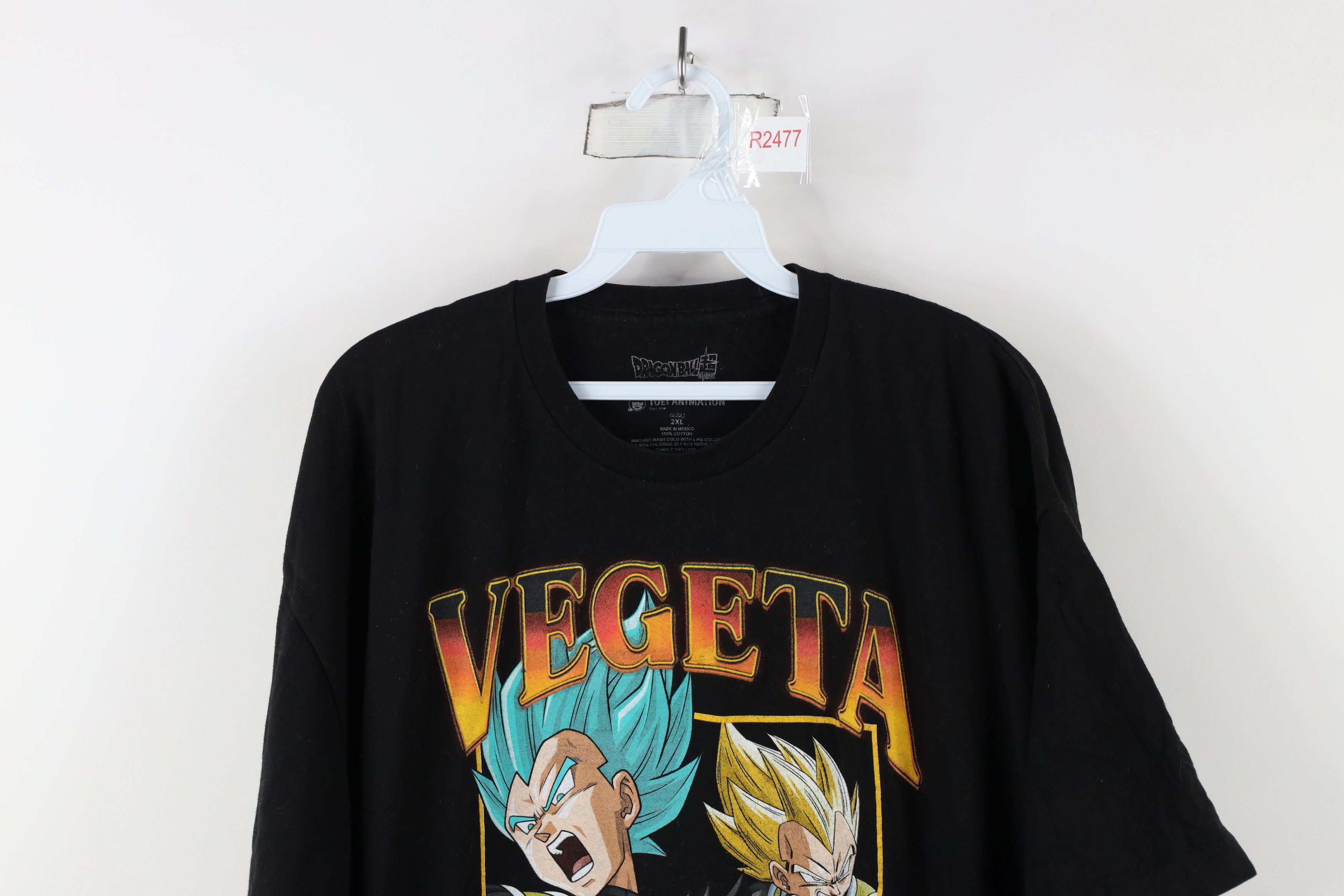 Vintage Retro Dragon Ball Z Spell Out Anime Vegeta T-Shirt Black Size US XXL / EU 58 / 5 - 2 Thumbnail