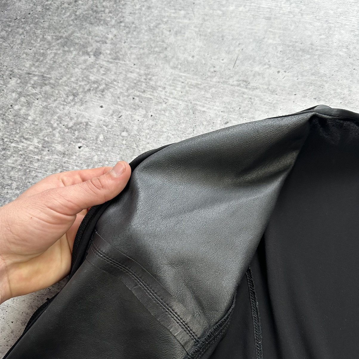 Vintage S Max Mara Leather Soft Combination Viscose Jacket Size L / US 10 / IT 46 - 15 Thumbnail
