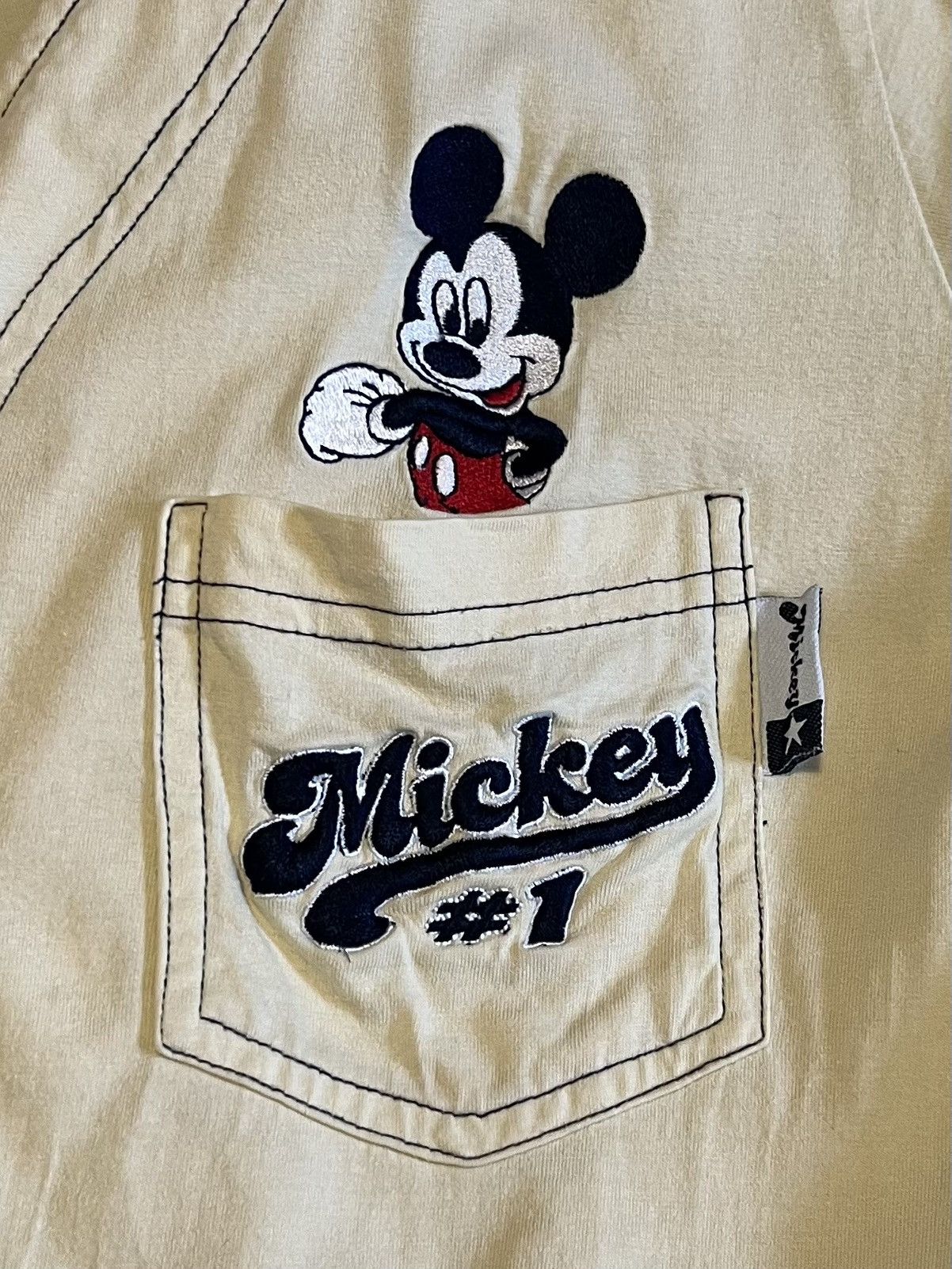 Disney Mickey Mouse Vintage baseball jersey, yellow, 90s-00s Size XXL / US 16-18 / IT 52-54 - 2 Thumbnail