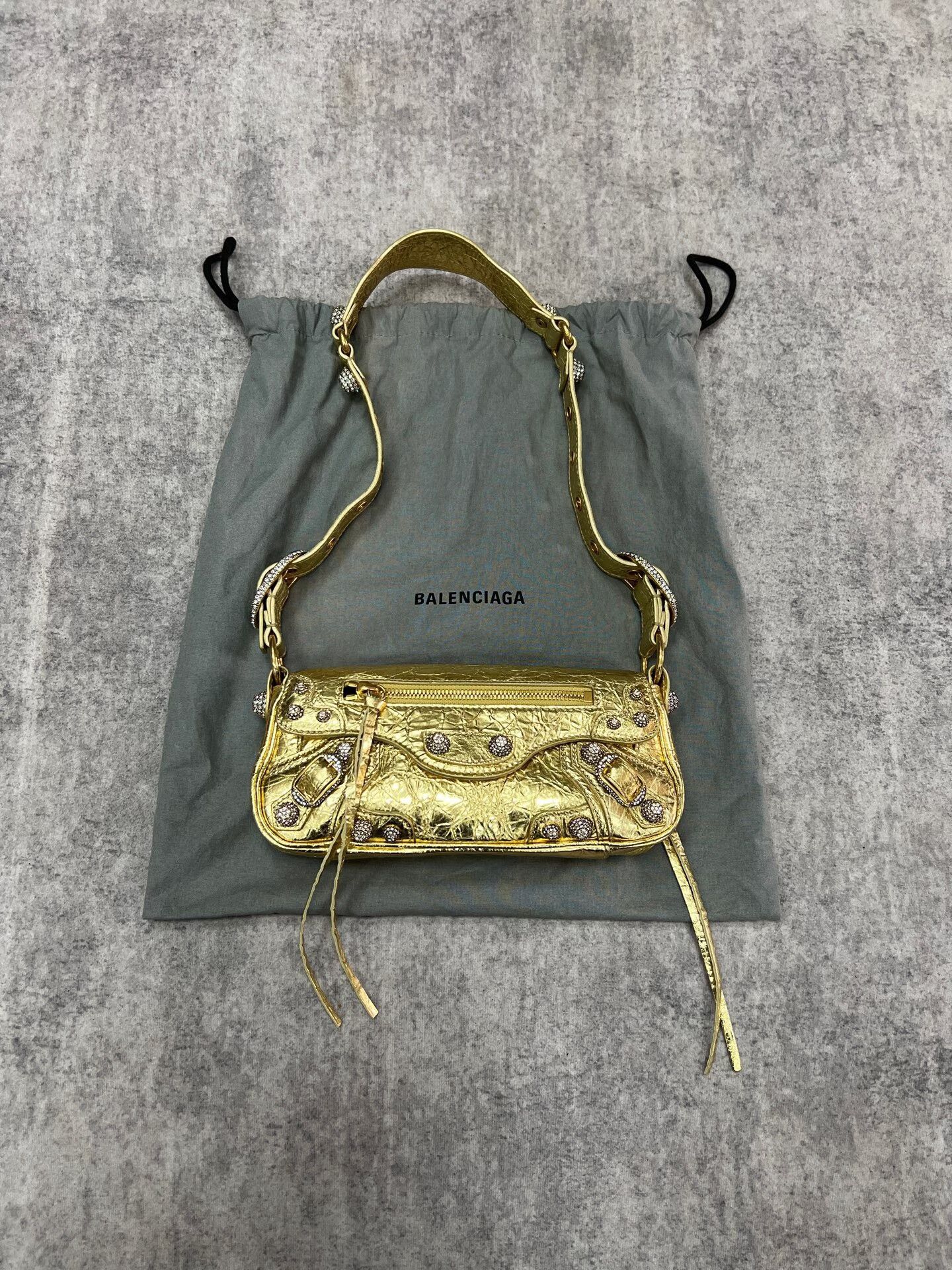 Balenciaga Balenciaga Gold Crystals Lecagole Bag Size ONE SIZE - 1 Thumbnail