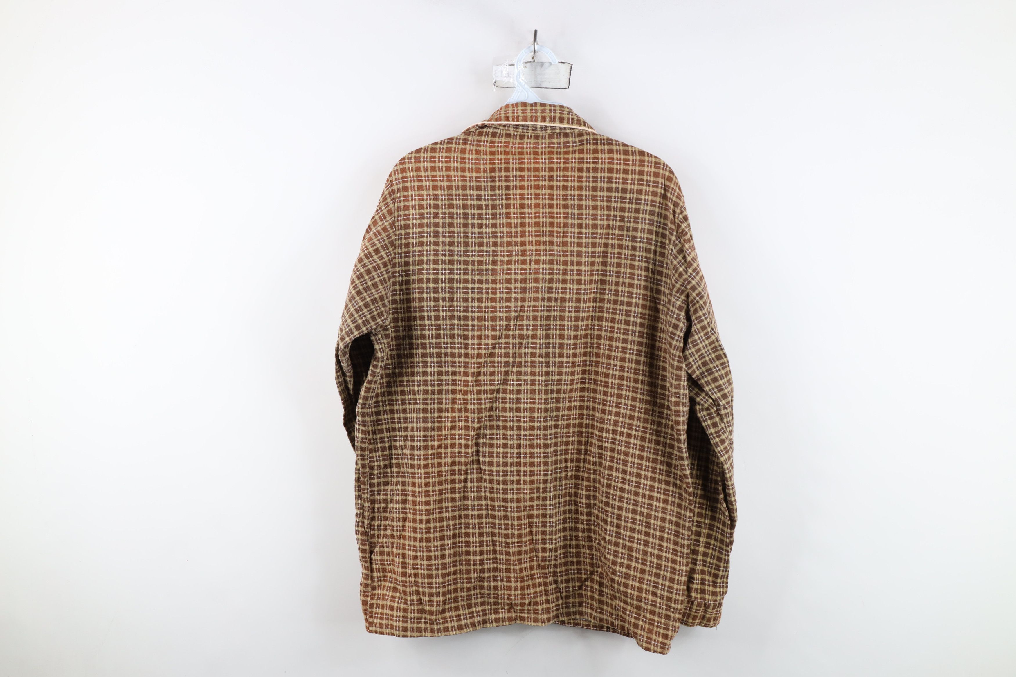 Vintage Vintage 70s Streetwear Button Sleep Pajamas Shirt Plaid Size US M / EU 48-50 / 2 - 11 Thumbnail