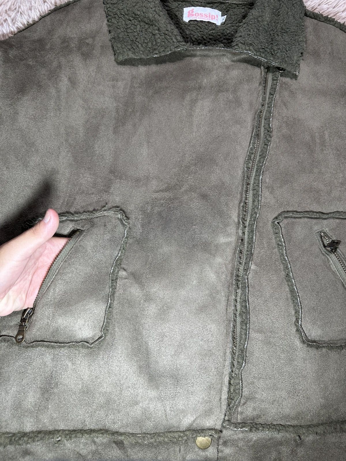 Japanese Brand Gossip ! fleece sherpa jacket Size L / US 10 / IT 46 - 7 Thumbnail