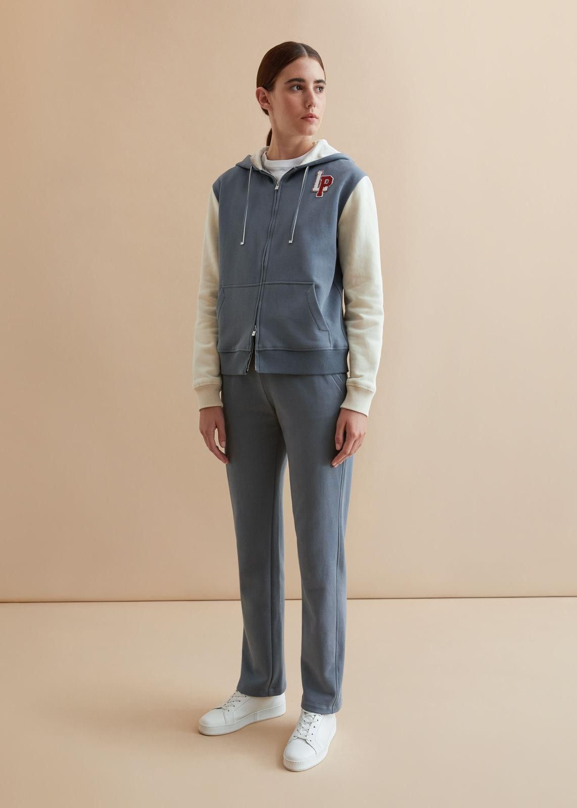 Loro Piana o1srvl11e0624 Zip Up Hoodie in Grey/White Size XL / US 12-14 / IT 48-50 - 1 Thumbnail