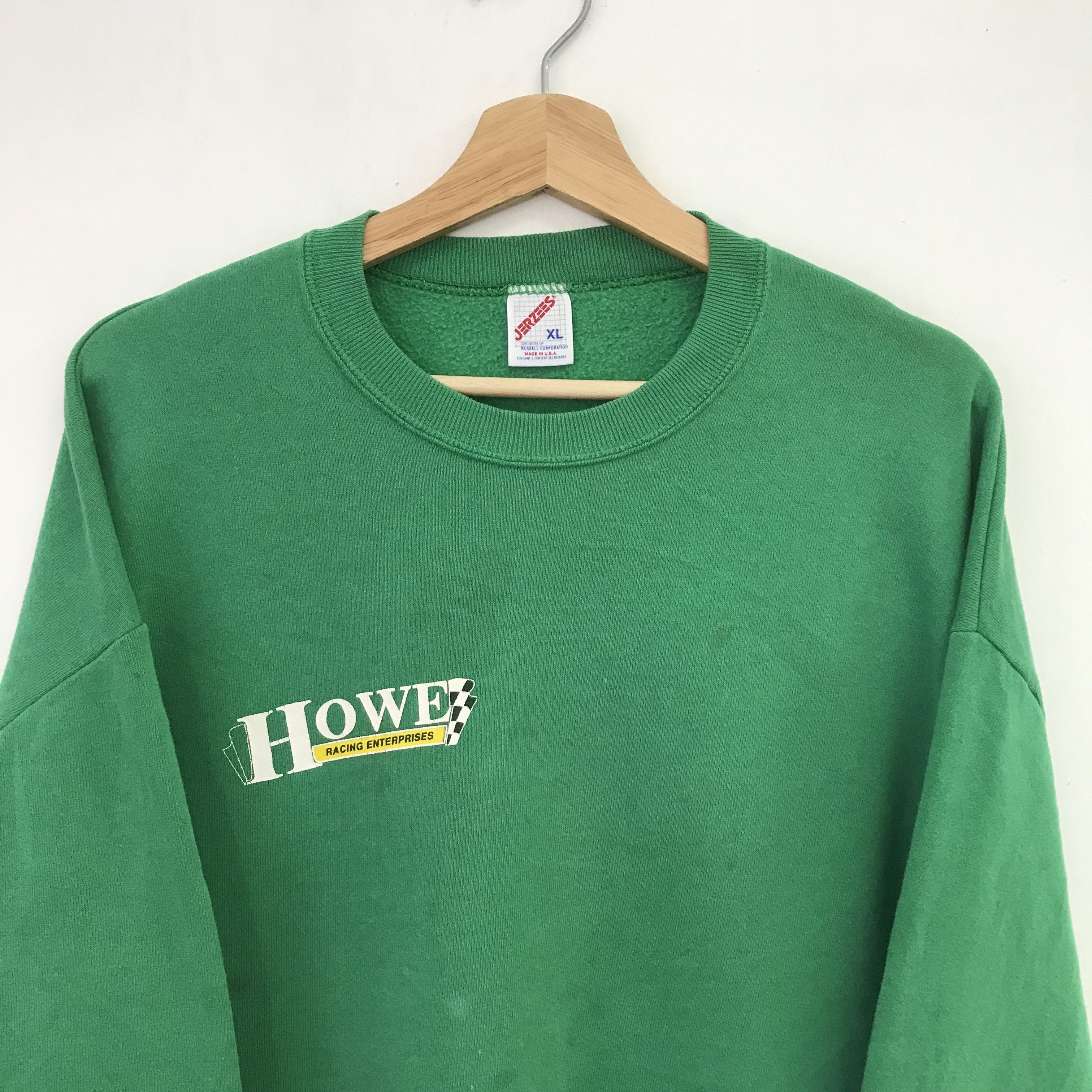 Howe Vintage 90's Howe Racing Green Sweatshirt - 568 Size US XL / EU 56 / 4 - 6 Thumbnail