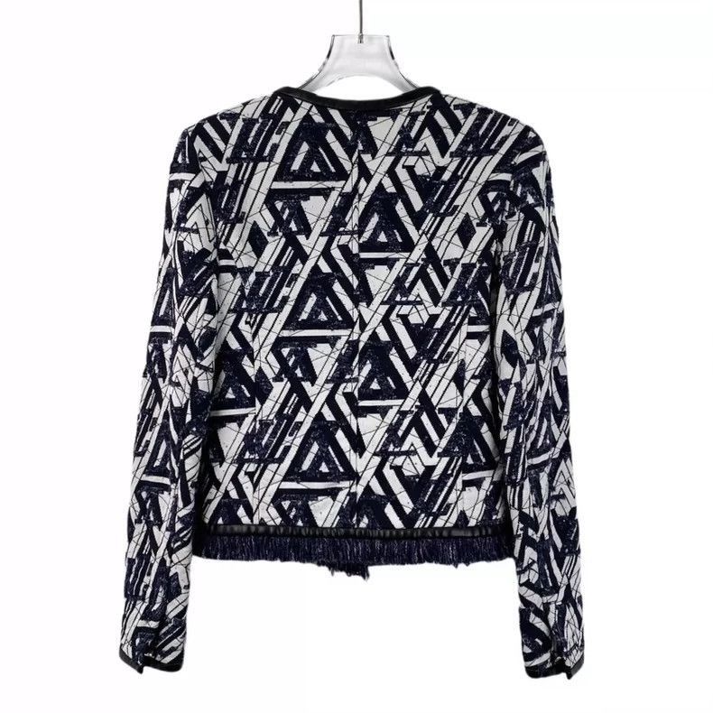 Louis Vuitton Louis Vuitton Color Block Fringed Jacket-2506 Size XXS / US 00 / IT 34 - 2 Thumbnail