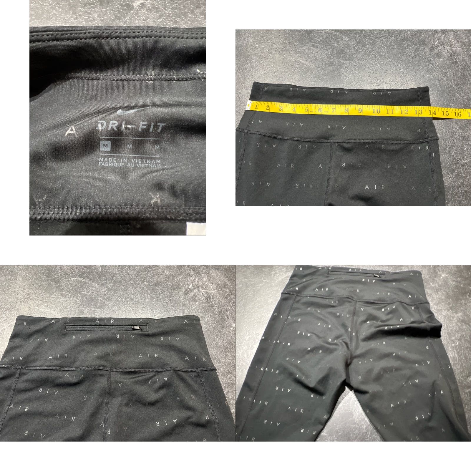 Nike Nike Dri Fit Women's Size M Legging Skinny Pants Black Polyester Pull On Solid Size 32" / US 10 / IT 46 - 8 Thumbnail