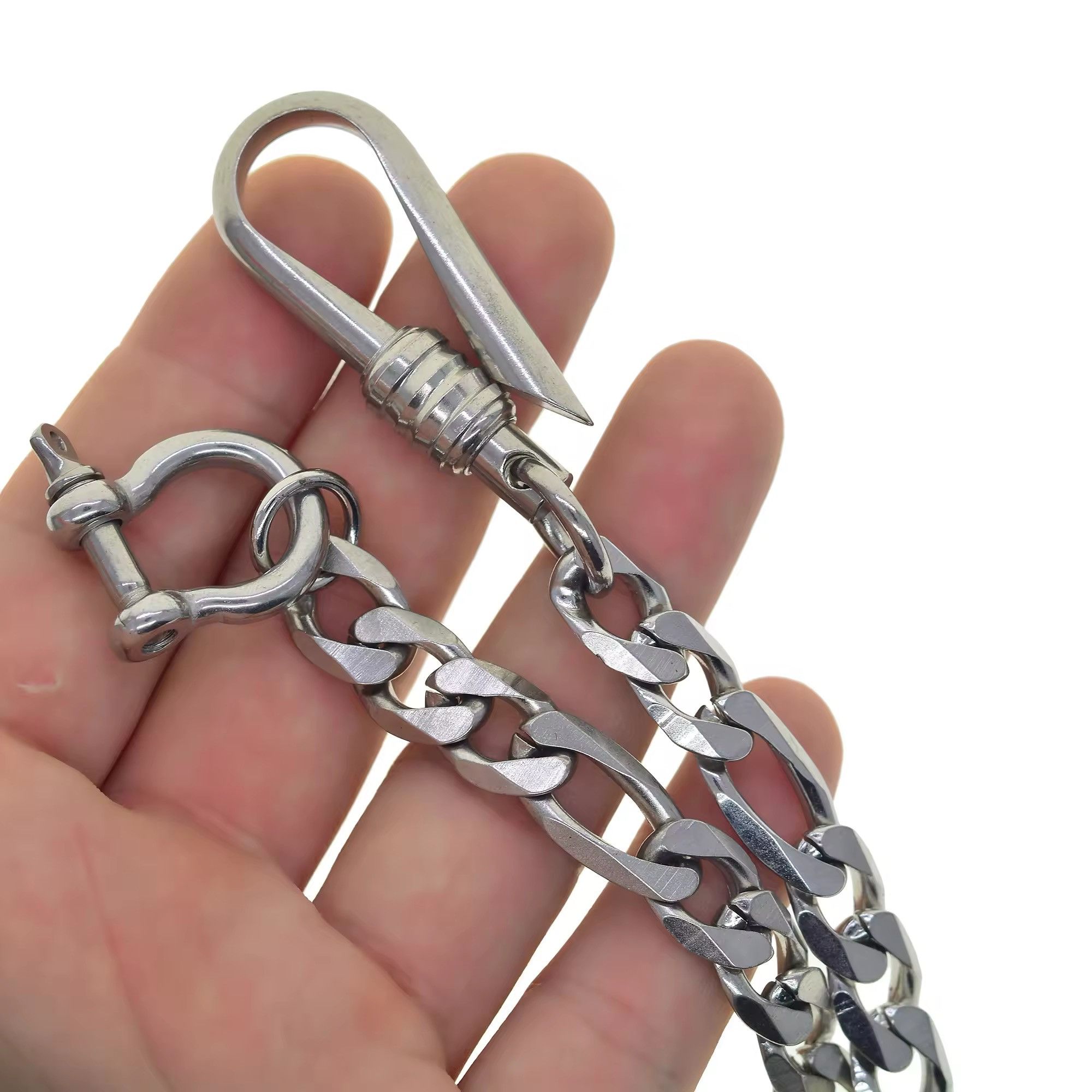 Jewelry Stainless Steel Wallet Pants Chain Size ONE SIZE - 1 Thumbnail