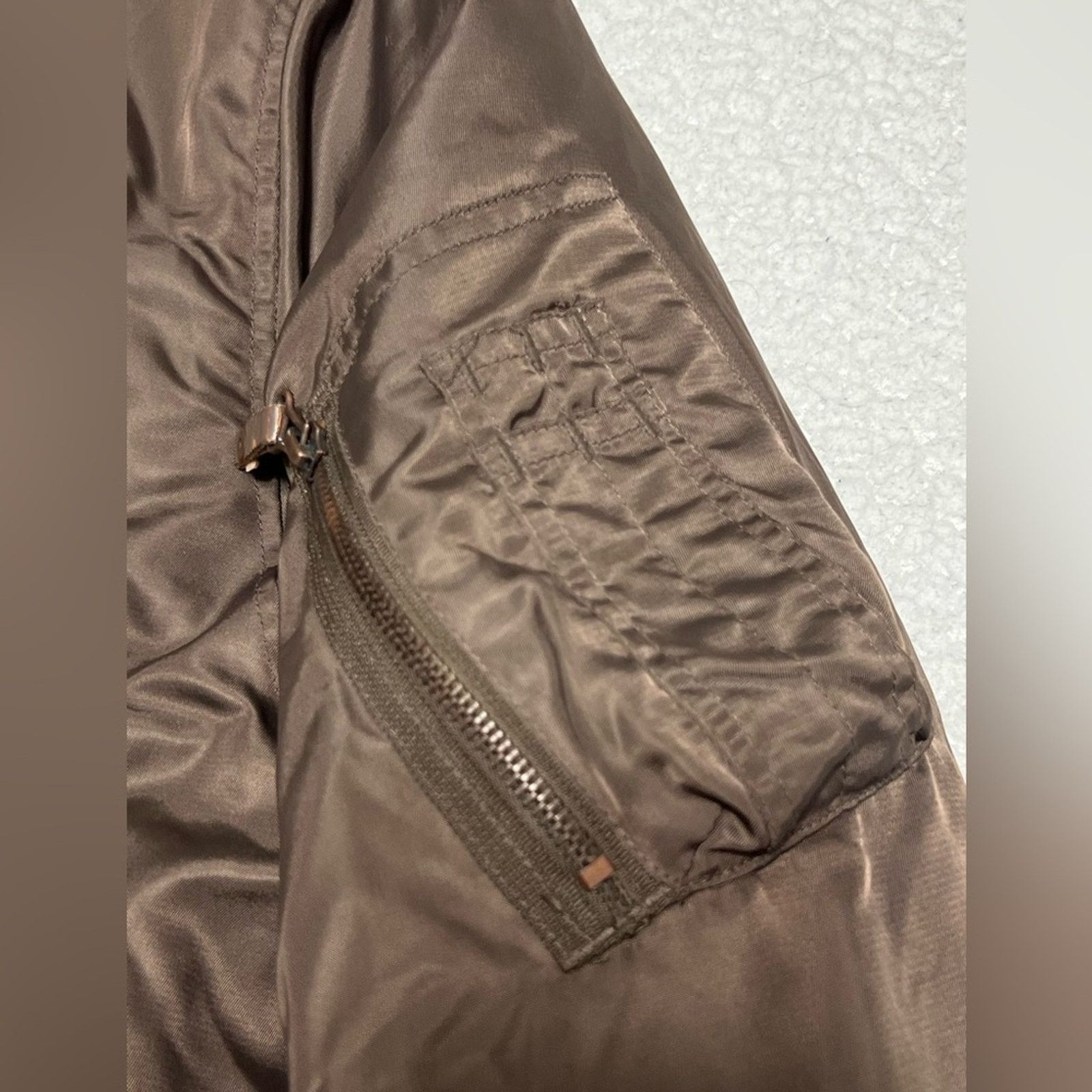 Pepe Jeans VTG Y2K Nylon Bomber Satin Brown Pepe Jeans Mens Jacket XL Size US XL / EU 56 / 4 - 5 Thumbnail