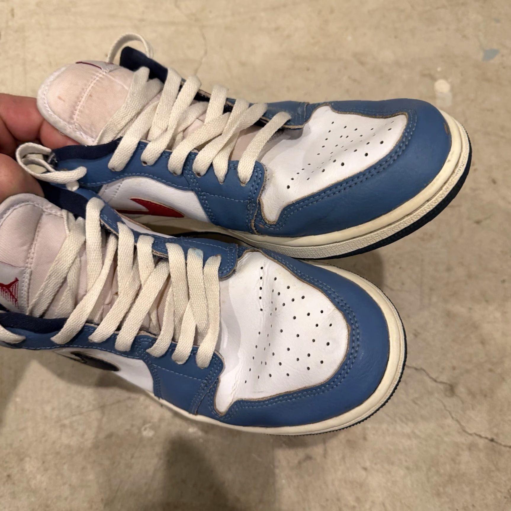 Jordan Brand Nike Air Jordan 1 Low SE Motion White Armory Navy HM3711-144 Mens Size 8.5 Sneaker Size US 9 / EU 42 - 5 Thumbnail