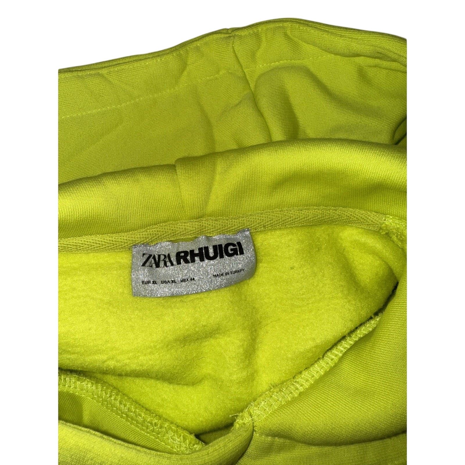 Zara Zara x Rhuigi Rhude Redesigning Human Uniform Neon Hoodie Size US XL / EU 56 / 4 - 4 Thumbnail