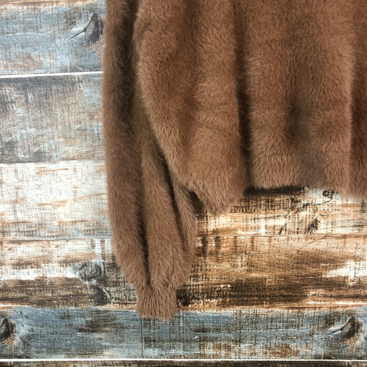 Japanese Brand DL Gorge Brown Mohair shaggy Knitwear #C313 Size S / US 4 / IT 40 - 7 Thumbnail