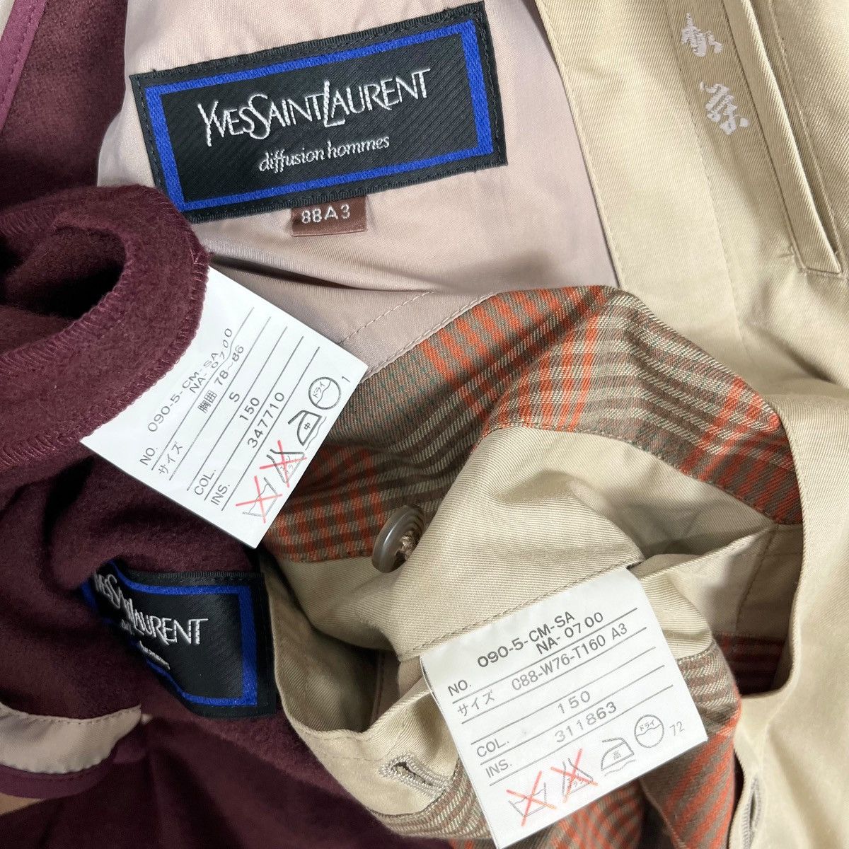 Designer × Yves Saint Laurent YSL Yves Saint Laurent Diffusion Hommes Trench Coat Size US S / EU 44-46 / 1 - 11 Thumbnail