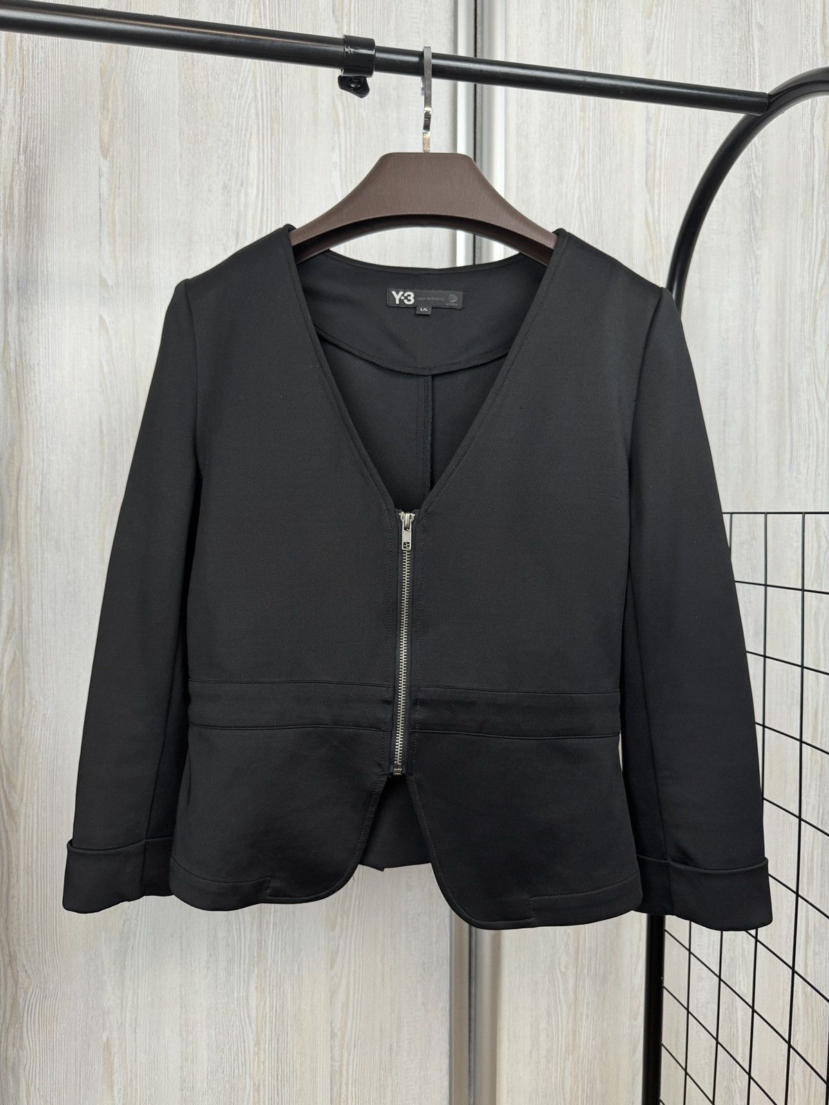 Vintage Y-3 Adidas vintage full zip v-neck jacket Size L / US 10 / IT 46 - 2 Thumbnail