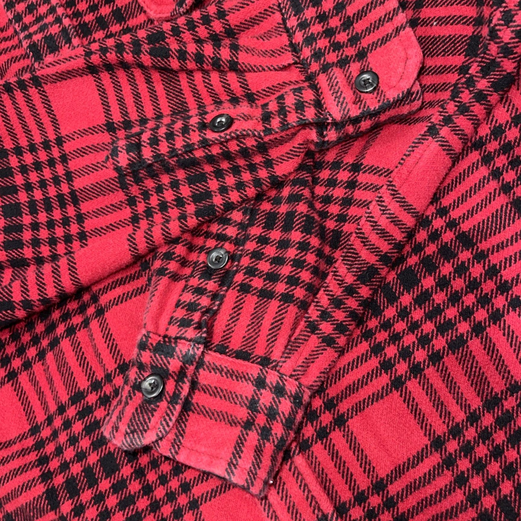 Vintage Woolrich Shirt XXL Red Black Plaid Heavy Flannel Button-Up Long Sleeve Pockets Size US XXL / EU 58 / 5 - 5 Thumbnail