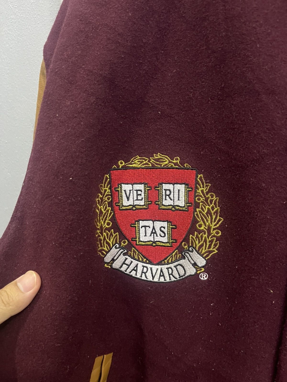 GU GU x Harvard Varsity Jacket Faux Leather Sleeves Size US XL / EU 56 / 4 - 7 Thumbnail