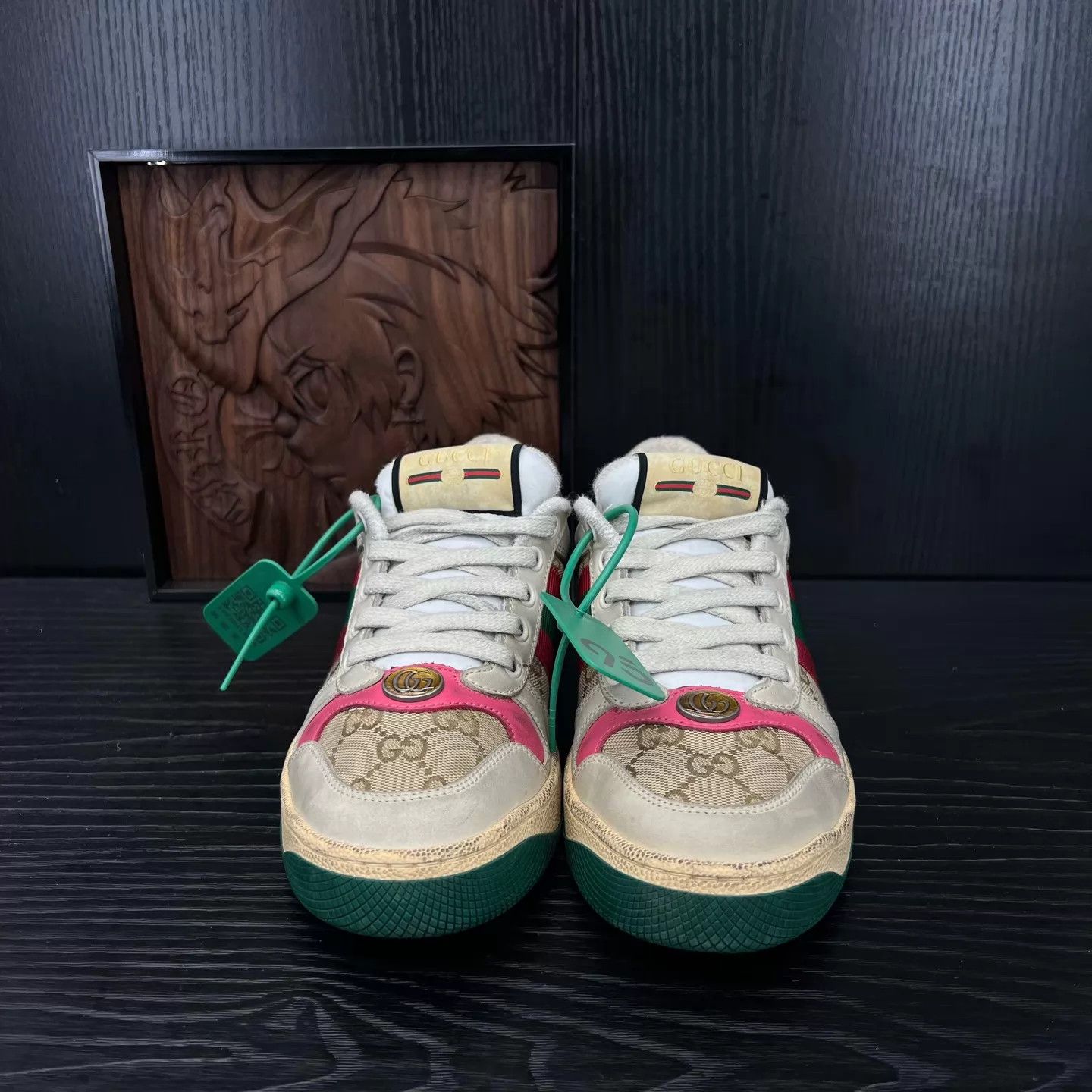 Gucci Gucci Distressed Sneakers Ebony Pink Size 36 Size US 5.5 / IT 35.5 - 5 Thumbnail
