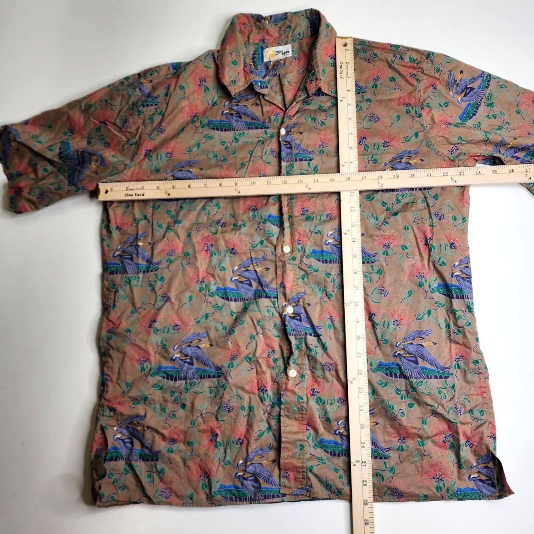 Reyn Spooner Reyn Spooner Shirt XL Cotton Hawaiian Bird Floral Short Sleeve Button-Up Men Multicolor Floral Hawaiian 90s Size US XL / EU 56 / 4 - 5 Thumbnail