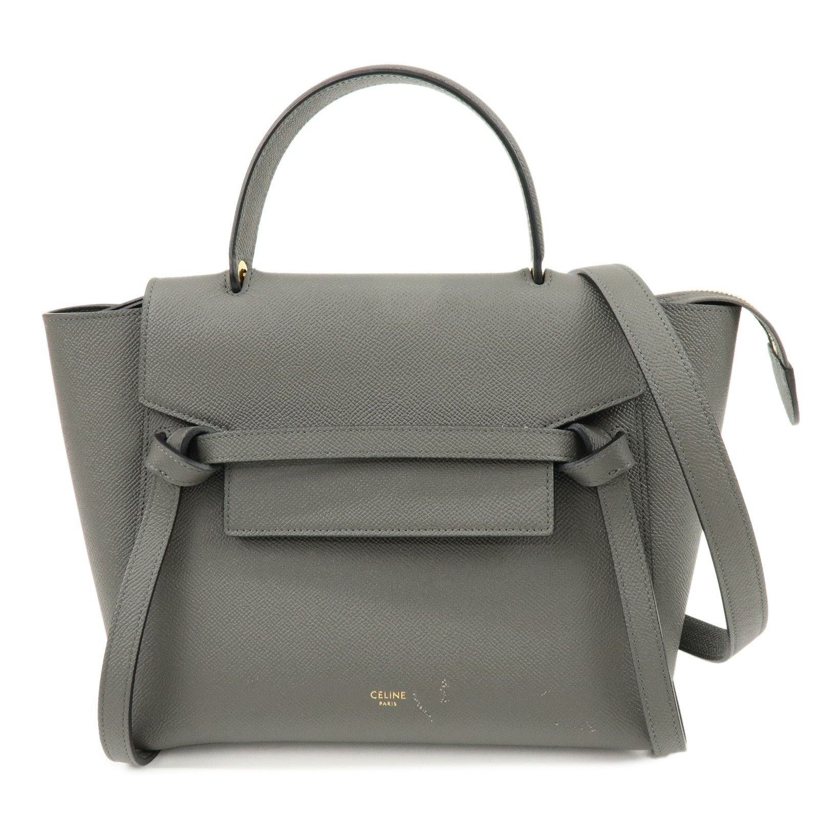 Celine Celine Belt Bag Calfskin Top Handle Gray Size ONE SIZE - 1 Thumbnail