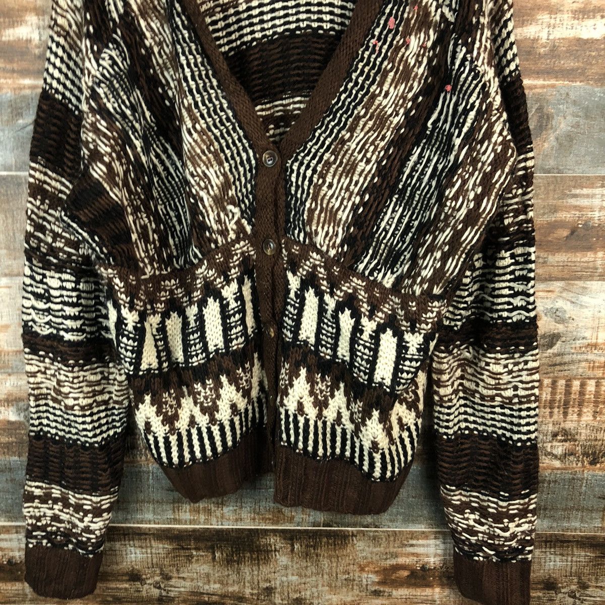 Japanese Brand Japan vintage Brown Cardigan Knitwear #A1584 Size US M / EU 48-50 / 2 - 6 Thumbnail