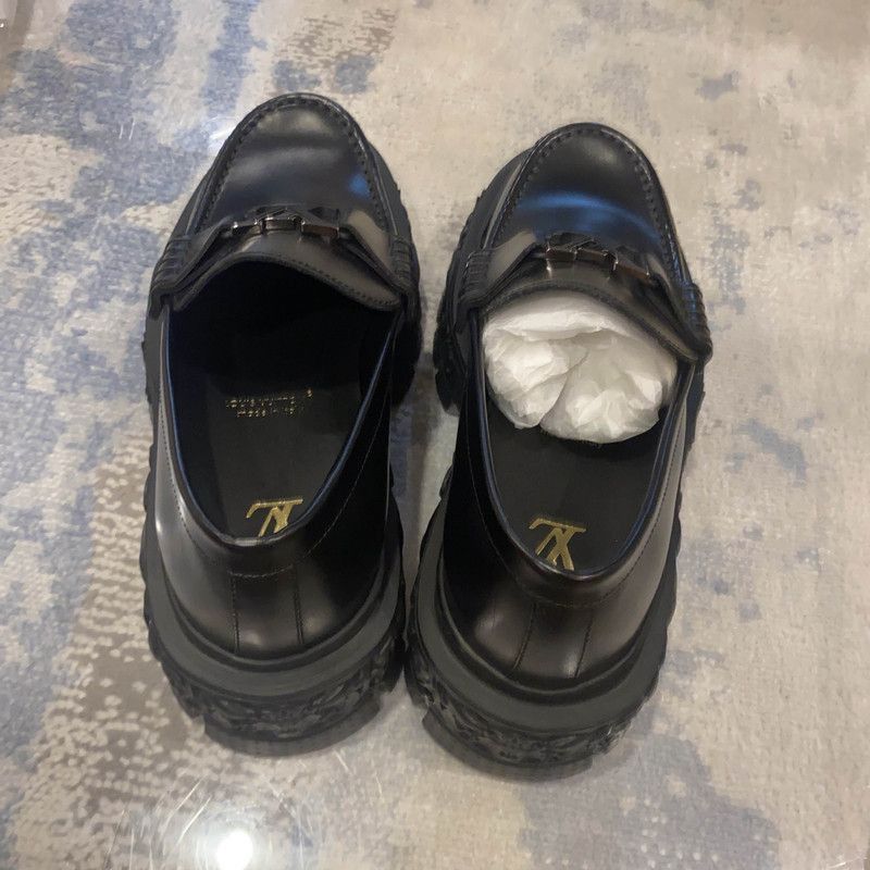 Louis Vuitton Louis Vuitton Black Leather Comfortable Loafers -2508 Size US 8.5 / EU 41-42 - 3 Thumbnail