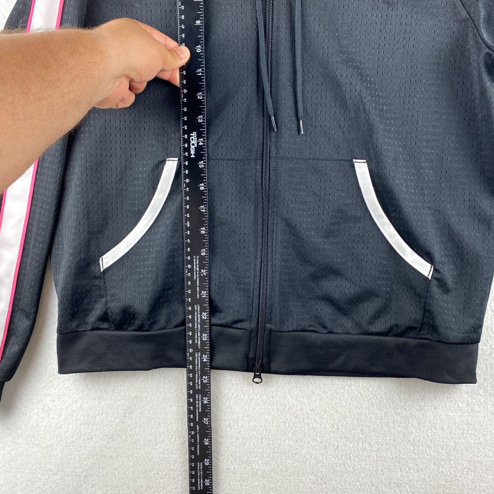 Nike Nike Hoodie Womens Large L Black Full Zip Embroidered Active Breathable Size L / US 10 / IT 46 - 6 Thumbnail