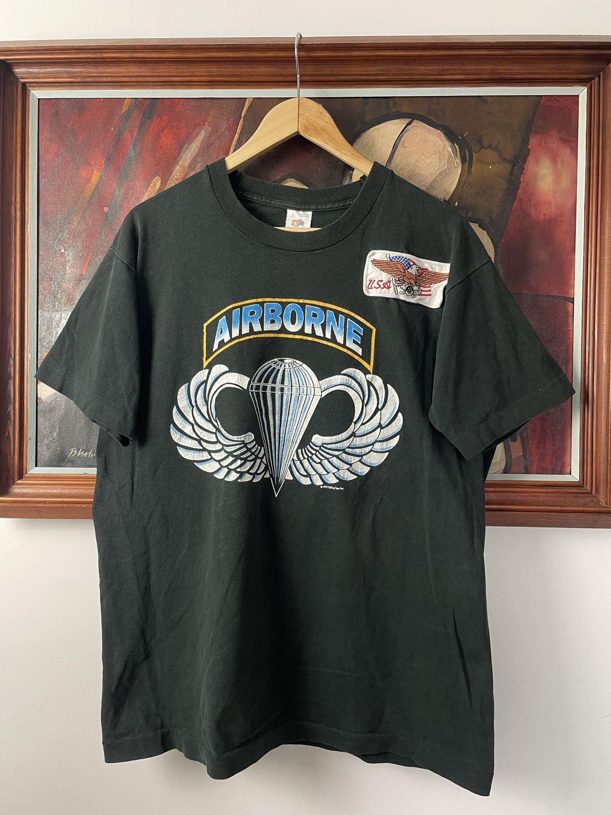 American Vintage Eagle Airborne Tee OG 90s Single Stitch