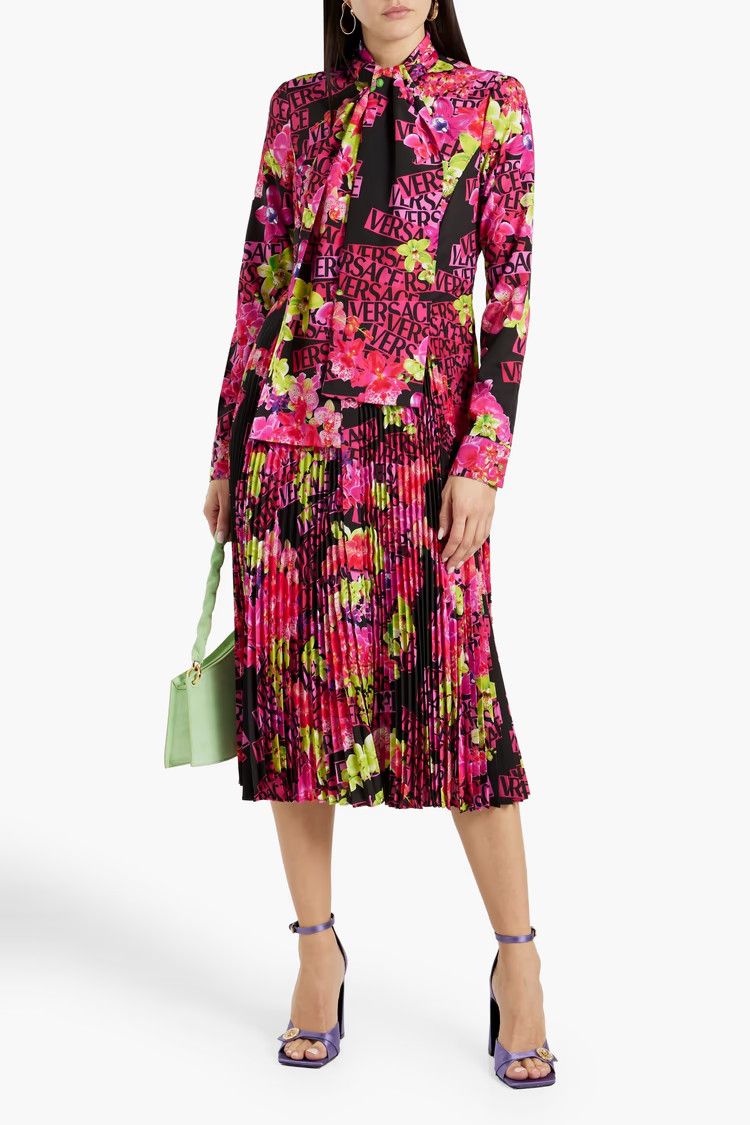 Versace o1y0226 Midi Dress in Multicolor Size S / US 4 / IT 40 - 2 Thumbnail