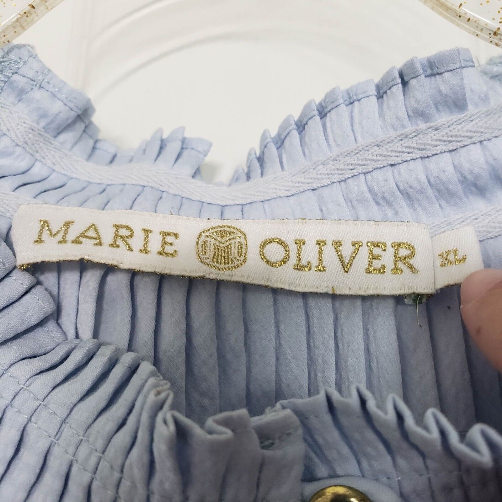 Marie Oliver Marie Oliver Pleated Dress Womens Size XL Blue Lightweight Size XL / US 12-14 / IT 48-50 - 5 Thumbnail