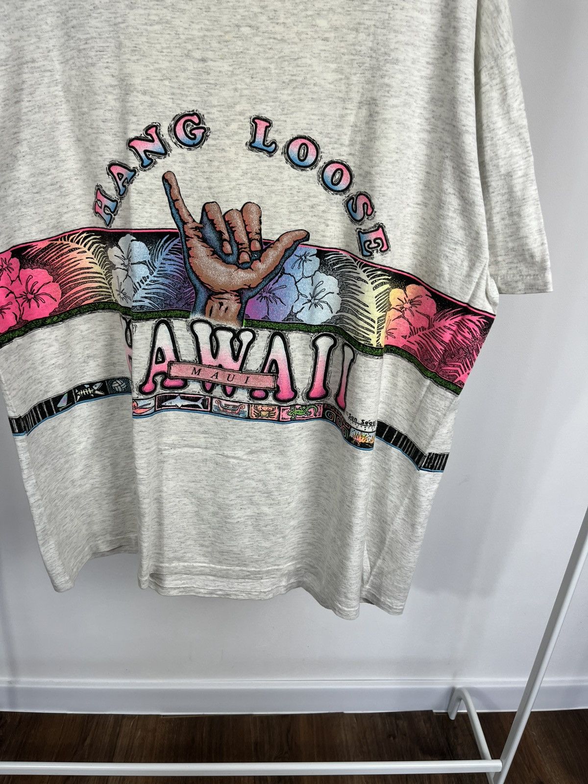 Other Vintage Oneita Hawaii Hang Loose Shaka Single Stitch Tee XXL Size US XXL / EU 58 / 5 - 3 Thumbnail