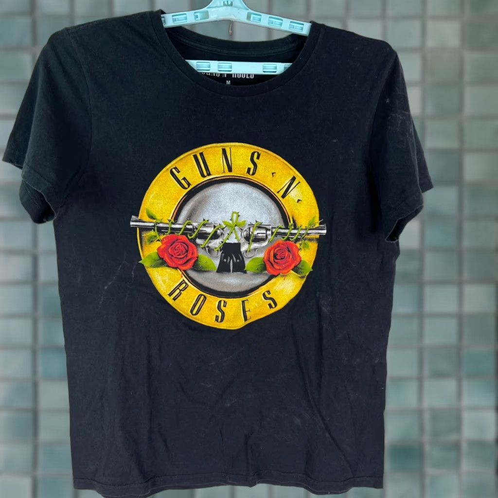 Vintage Guns N' Roses Graphic T-Shirt Men’s Adult Medium Black Distressed Rock Band Size US M / EU 48-50 / 2 - 1 Thumbnail