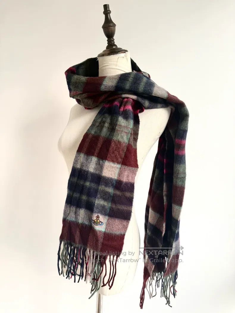 Vivienne Westwood Vivienne Westwood Wool Plaid Colorful Saturn Scarf Size ONE SIZE - 1 Thumbnail