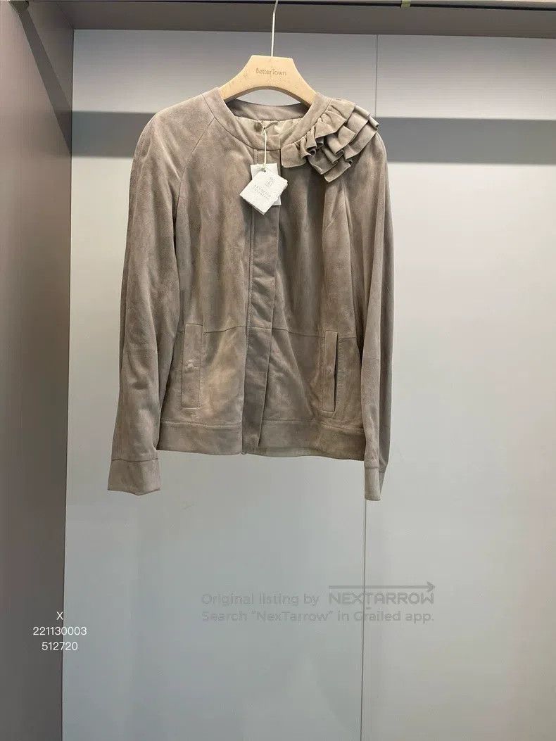 Brunello Cucinelli Light Caramel Leather Jacket