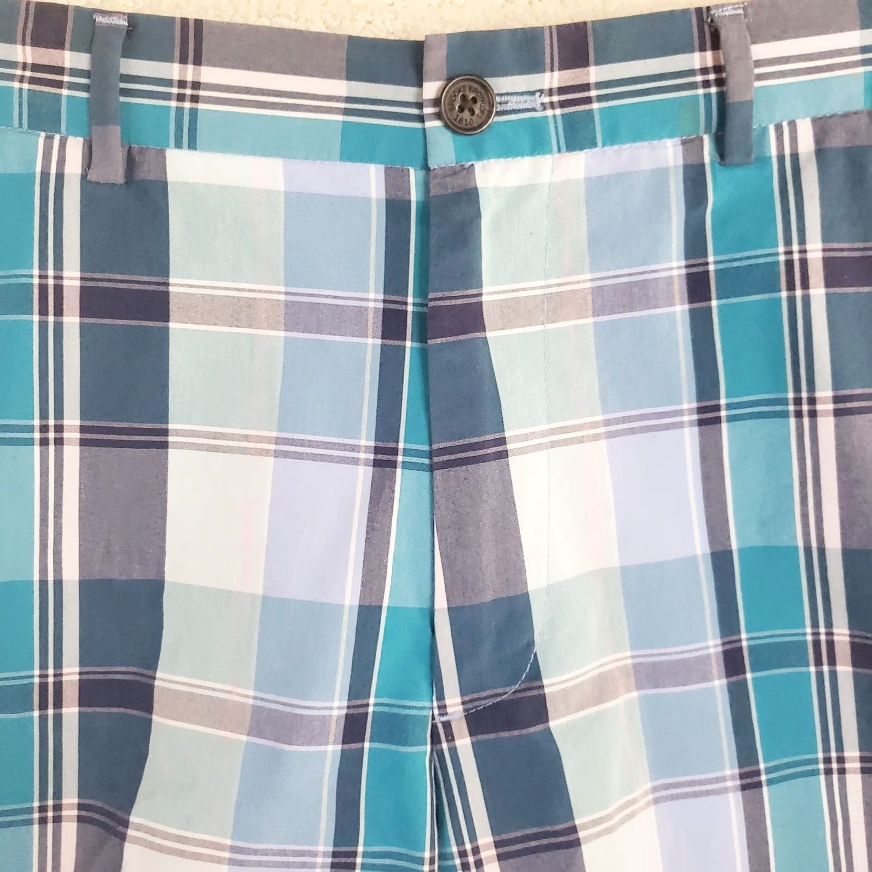 Brooks Brothers Brooks Brothers Mens 36 Blue Multicolor Plaid Golf Shorts 8” Inseam Size US 36 / EU 52 - 3 Thumbnail