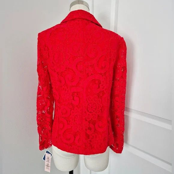 Nanette Lepore Lace Blazer Feminine Gift Holiday Party Travel Valentine Size M / US 6-8 / IT 42-44 - 7 Thumbnail
