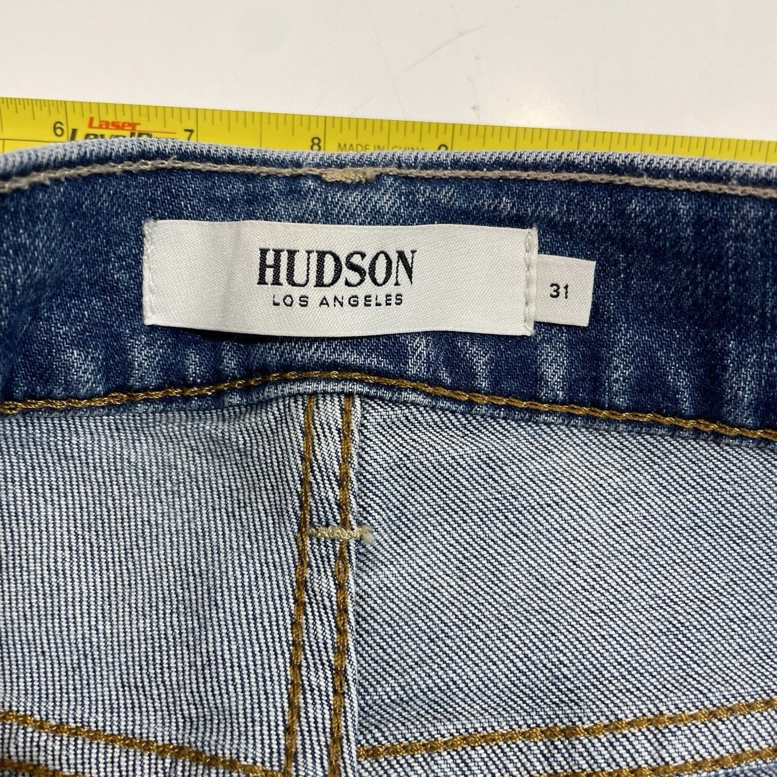 Hudson Hudson Light Wash Mens Zack Slim Fit Distressed Jeans 31x34 Size US 31 - 5 Thumbnail