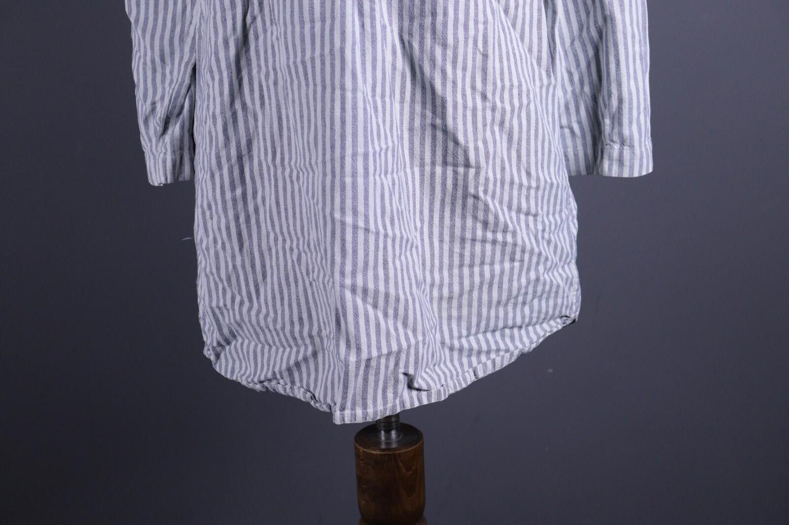 Designer Toast White Linen Stripe Blouson Midi Dress Size UK12 US8 M Size M / US 6-8 / IT 42-44 - 3 Thumbnail
